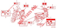 CAUTION LABEL (NSC50/MPD/WH) dla Honda VISION 50 2012