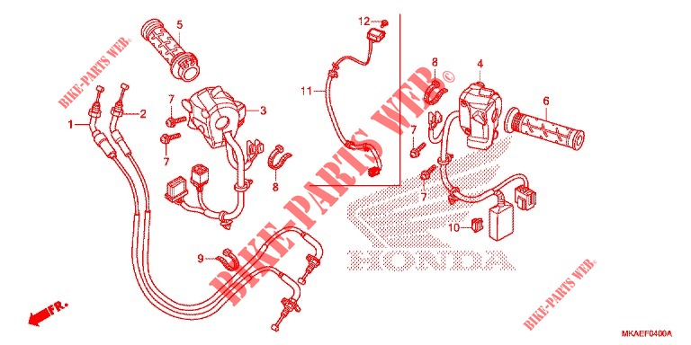 LEVER   SWITCH   CABLE dla Honda NC 750 INTEGRA 2ED 2019