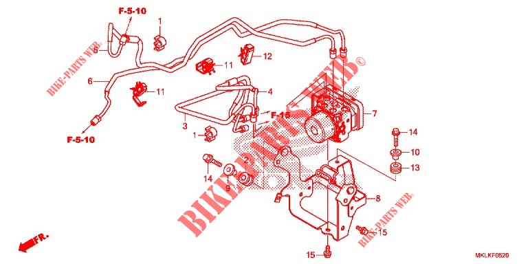 FRONT BRAKE MASTER CYLINDER   ABS MODULATOR dla Honda NC 750 S DCT 2019