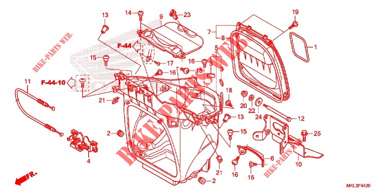 LUGGAGE BOX dla Honda NC 750 X ABS DCT 2019