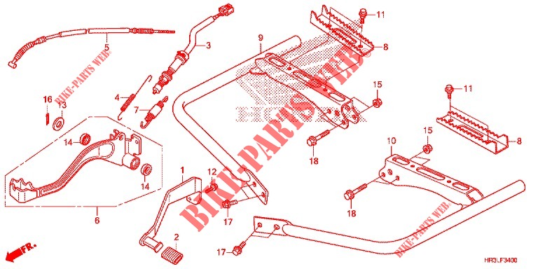 PEDAL dla Honda FOURTRAX 420 RANCHER 4X4 EPS Manual Shift 2020