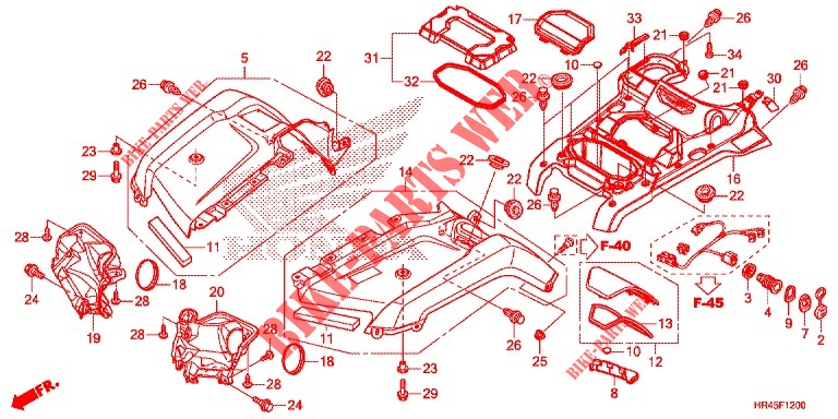 FRONT FENDER dla Honda FOURTRAX 520 FOREMAN 4X4 EPS 2020