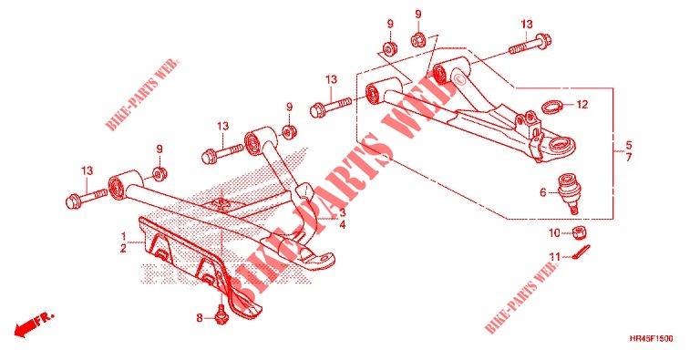 FRONT SUSPENSION ARM dla Honda FOURTRAX 520 FOREMAN 4X4 EPS 2020